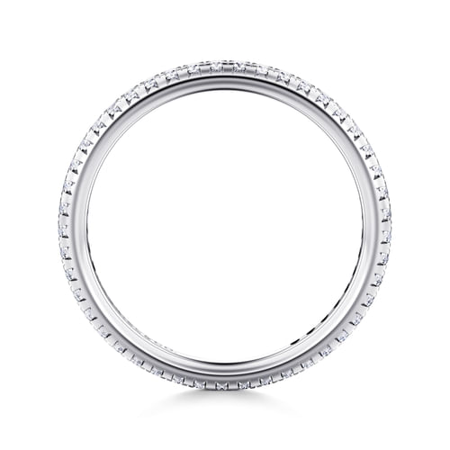 14K White Gold Micro Pavé Diamond Eternity Band