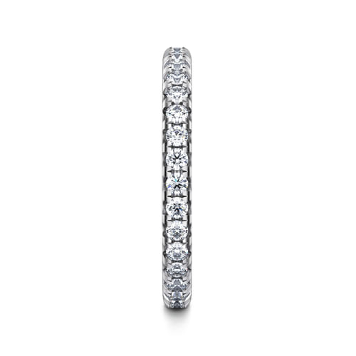 14K White Gold Micro Pavé Diamond Eternity Band