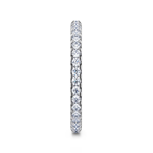 14K White Gold Micro Pavé Diamond Eternity Band