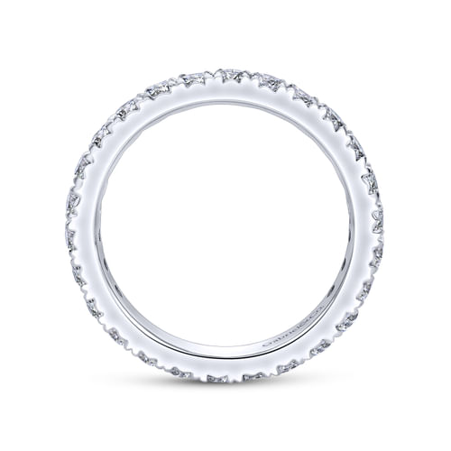 14K White Gold Micro Pavé Diamond Eternity Band