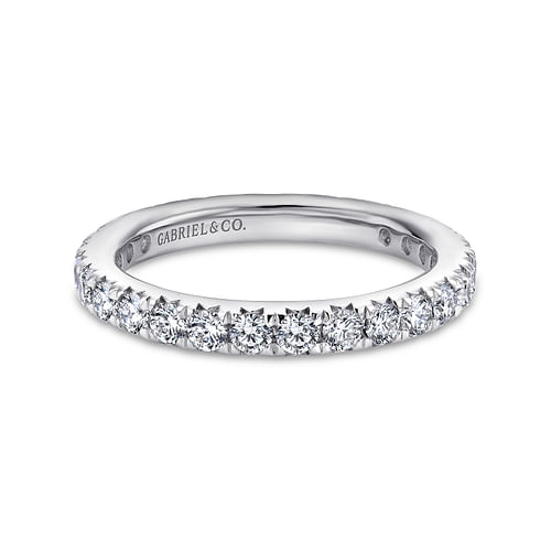 14K White Gold Micro Pavé Diamond Eternity Band