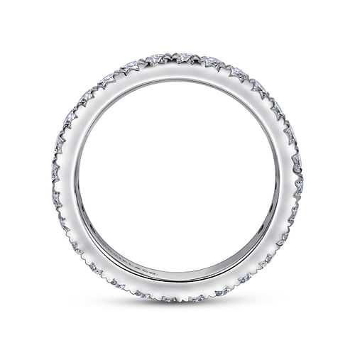 14K White Gold Micro Pavé Diamond Eternity Band