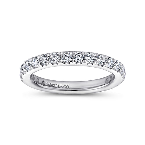 14K White Gold Micro Pavé Diamond Eternity Band