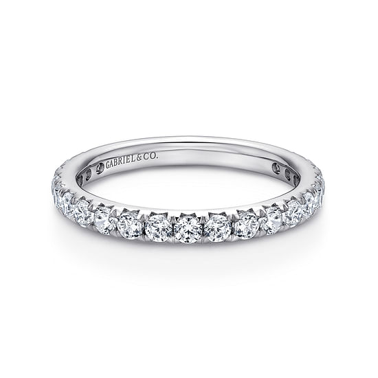 Gabriel - 14K White Gold Micro Pavé Diamond Eternity Band