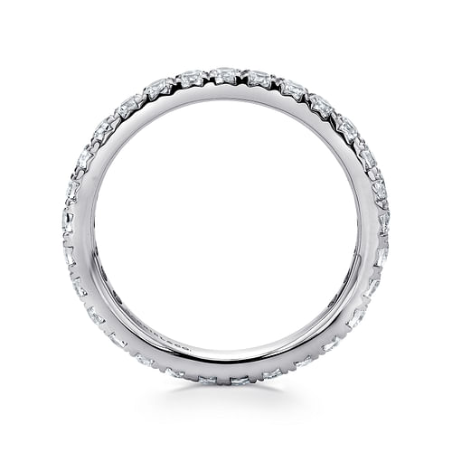 14K White Gold Micro Pavé Diamond Eternity Band