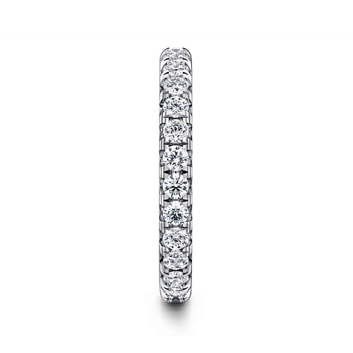 14K White Gold Micro Pavé Diamond Eternity Band