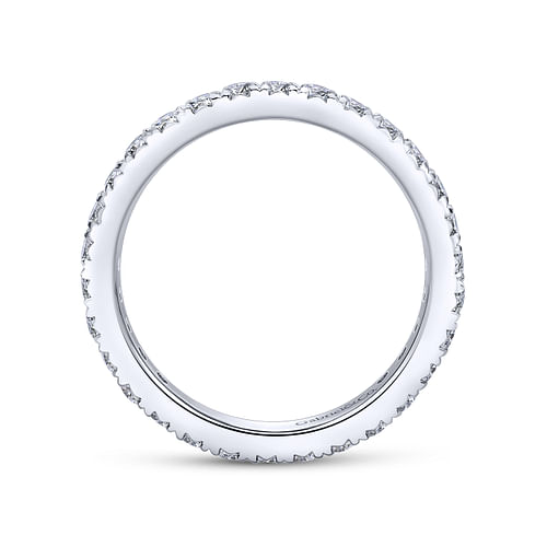 14K White Gold Micro Pavé Diamond Eternity Band