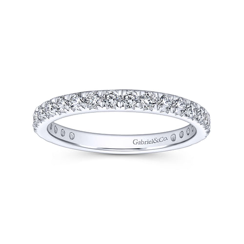 14K White Gold Micro Pavé Diamond Eternity Band