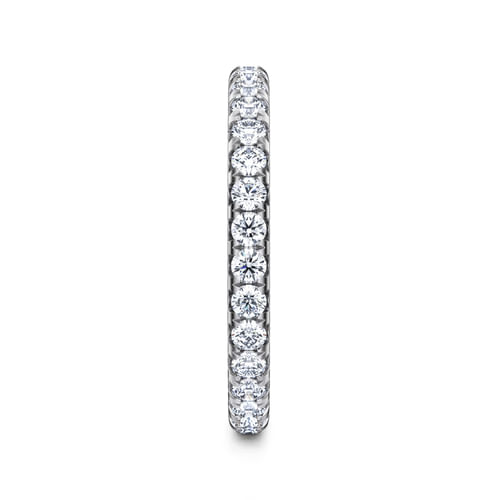 14K White Gold Micro Pavé Diamond Eternity Band