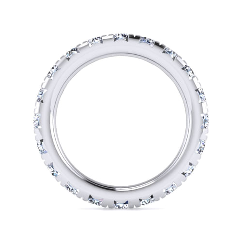 14K White Gold Micro Pavé Diamond Eternity Band