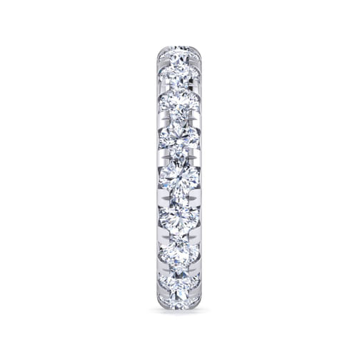 14K White Gold Micro Pavé Diamond Eternity Band