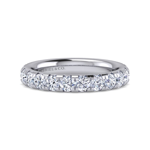 14K White Gold Micro Pavé Diamond Eternity Band