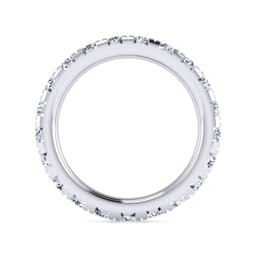 14K White Gold Micro Pavé Diamond Eternity Band