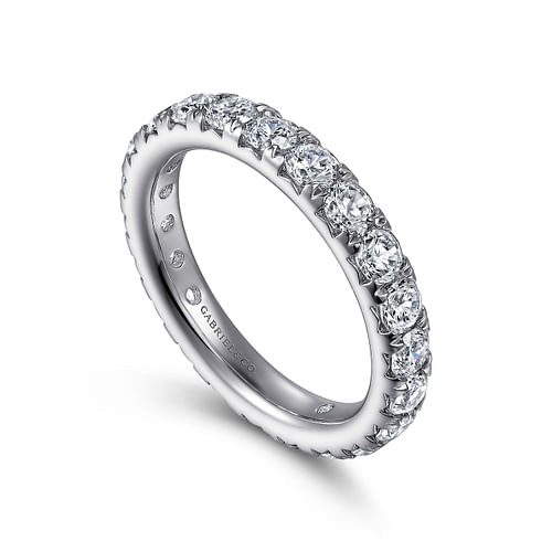 14K White Gold Micro Pavé Diamond Eternity Band