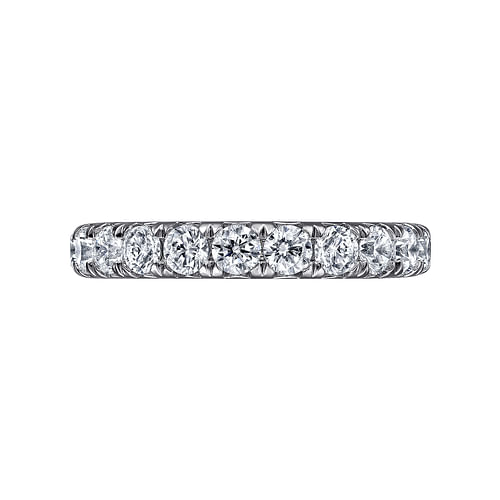 14K White Gold Micro Pavé Diamond Eternity Band