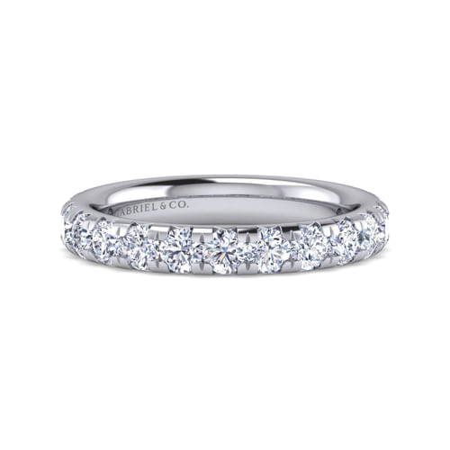 14K White Gold Micro Pavé Diamond Eternity Band