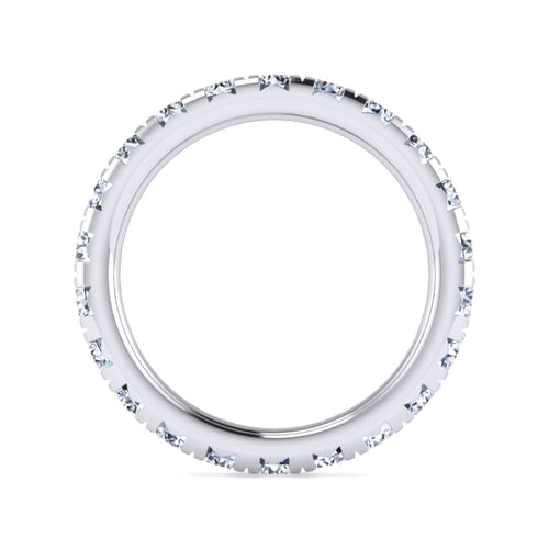 14K White Gold Micro Pavé Diamond Eternity Band