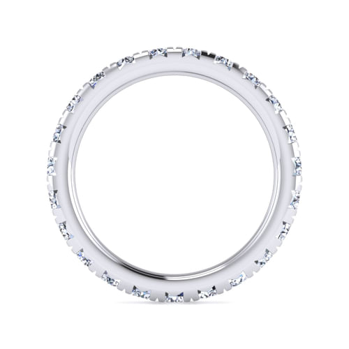 14K White Gold Micro Pavé Diamond Eternity Band