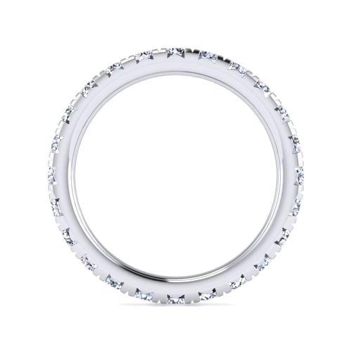 14K White Gold Micro Pavé Diamond Eternity Band
