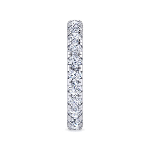 14K White Gold Micro Pavé Diamond Eternity Band
