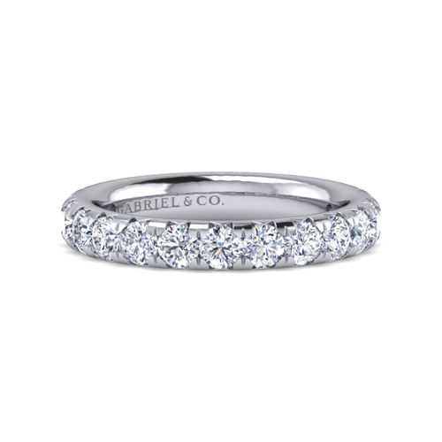 14K White Gold Micro Pavé Diamond Eternity Band