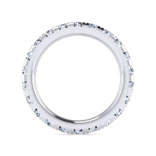 14K White Gold Micro Pavé Diamond Eternity Band