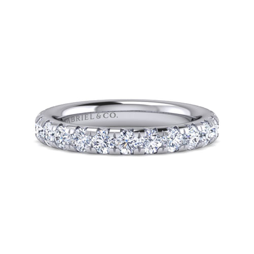14K White Gold Micro Pavé Diamond Eternity Band