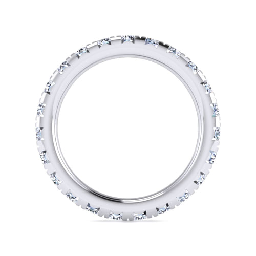 14K White Gold Micro Pavé Diamond Eternity Band