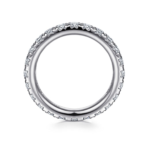 14K White Gold Micro Pavé Diamond Eternity Band