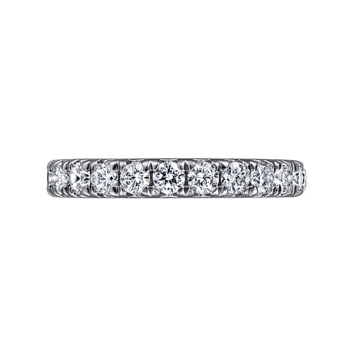 14K White Gold Micro Pavé Diamond Eternity Band