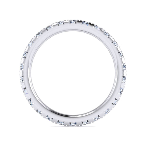 14K White Gold Micro Pavé Diamond Eternity Band