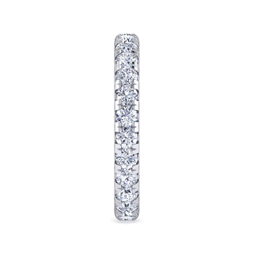 14K White Gold Micro Pavé Diamond Eternity Band