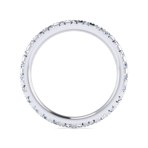 14K White Gold Micro Pavé Diamond Eternity Band
