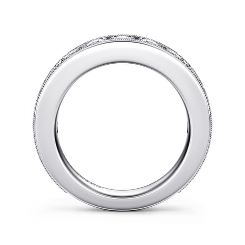 14K White Gold Micro Pavé Set Diamond Anniversary Band