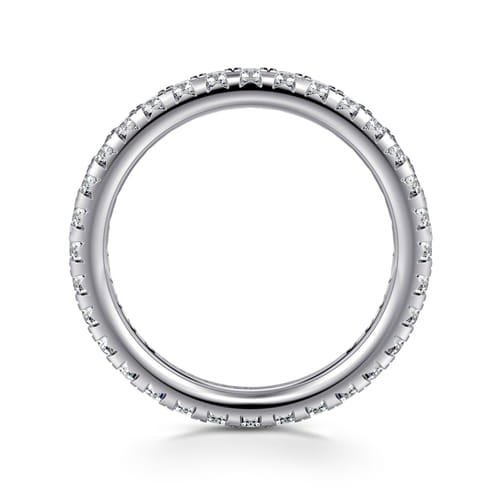 14K White Gold Micro Pavé Set Diamond Eternity Band