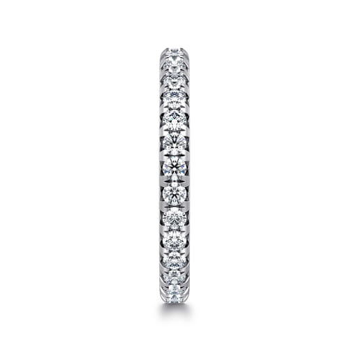 14K White Gold Micro Pavé Set Diamond Eternity Band