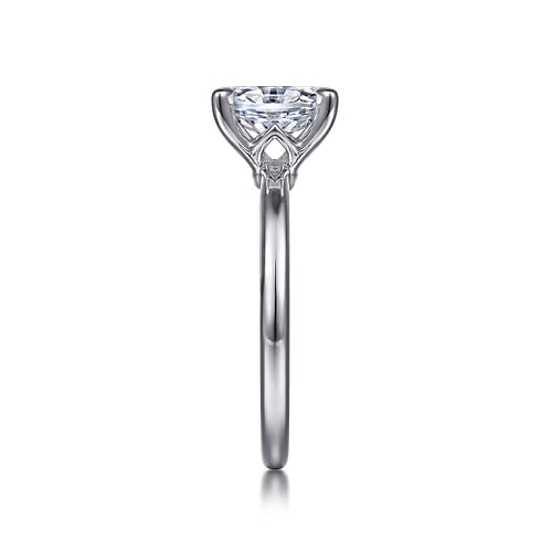 14K White Gold Oval  Diamond Engagement Ring