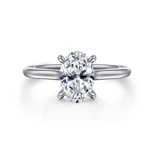 14K White Gold Oval Diamond Engagement Ring 14K White Gold Oval Diamond Engagement Ring