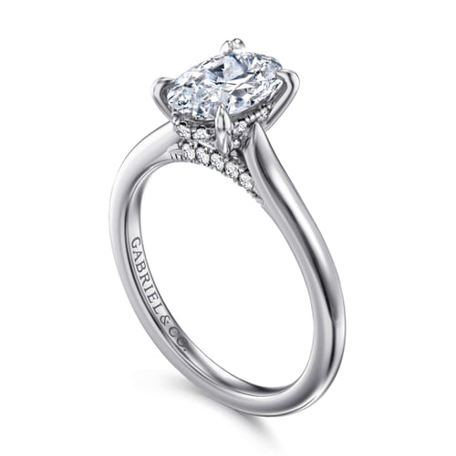 14K White Gold Oval Diamond Engagement Ring 14K White Gold Oval Diamond Engagement Ring