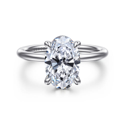 14K White Gold Oval Diamond Engagement Ring 14K White Gold Oval Diamond Engagement Ring