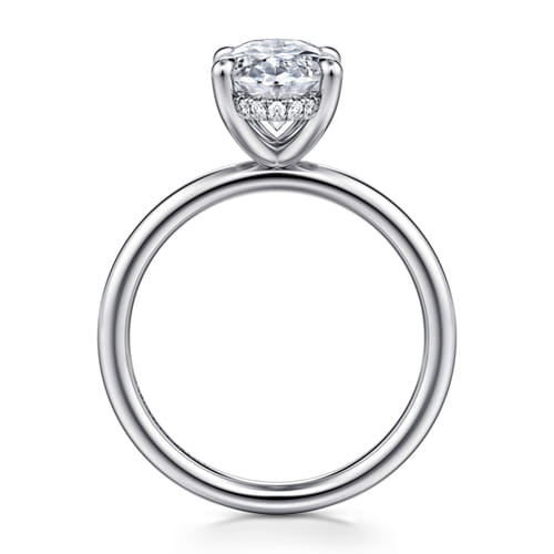 14K White Gold Oval Diamond Engagement Ring 14K White Gold Oval Diamond Engagement Ring