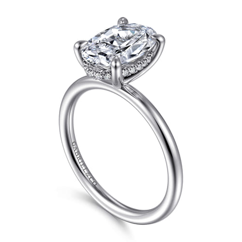14K White Gold Oval Diamond Engagement Ring 14K White Gold Oval Diamond Engagement Ring