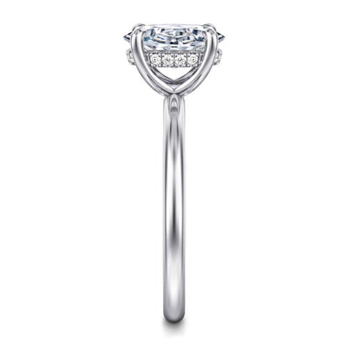 14K White Gold Oval Diamond Engagement Ring 14K White Gold Oval Diamond Engagement Ring