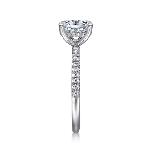 14K White Gold Oval Cut Diamond Engagement Ring 14K White Gold Oval Cut Diamond Engagement Ring
