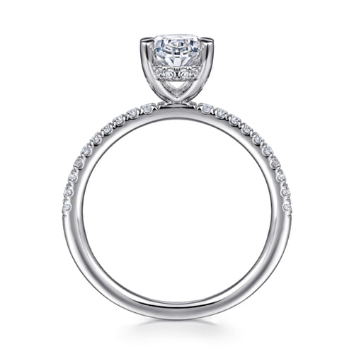 14K White Gold Oval Cut Diamond Engagement Ring 14K White Gold Oval Cut Diamond Engagement Ring
