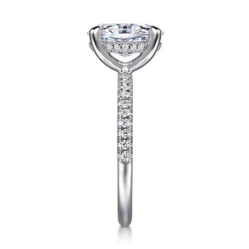 14K White Gold Oval Cut Diamond Engagement Ring 14K White Gold Oval Cut Diamond Engagement Ring