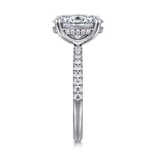 14K White Gold Oval Cut Diamond Engagement Ring 14K White Gold Oval Cut Diamond Engagement Ring