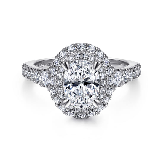 Gabriel - 14K White Gold Oval Diamond Engagement Ring Gabriel - 14K White Gold Oval Diamond Engagement Ring