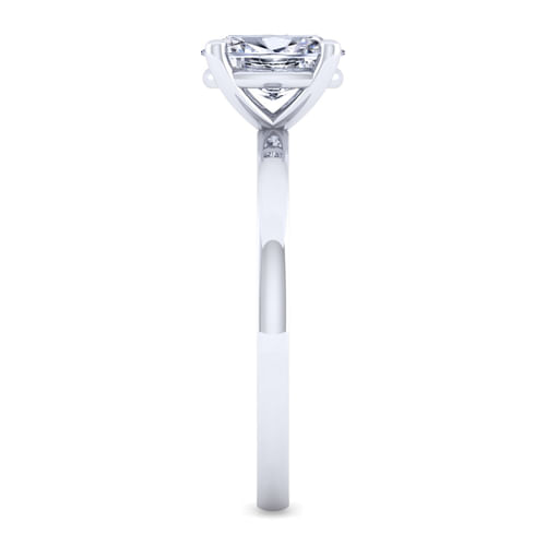 14K White Gold Oval Diamond Engagement Ring