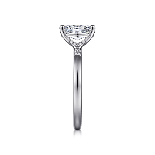 14K White Gold Oval Diamond Engagement Ring